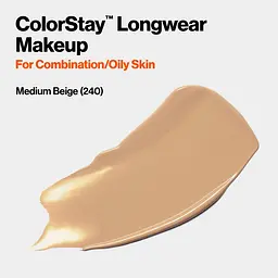 Тональна основа для обличчя Revlon ColorStay Longwear Makeup Combination/Oily skin 240 Medium Beige 30 мл (7265318006) - мініатюра 3