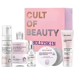 Набор косметики для лица Hollyskin Hyaluronic Acid Care Maxi Set: Сыворотка 30 мл + Маска 100 мл + Очищающая пенка 150 мл + Тоник 250 мл + Патчи под глаза 100 pcs