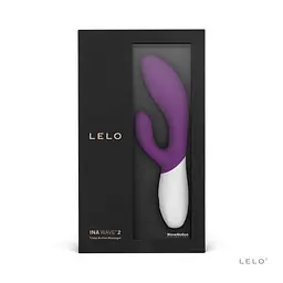 Вібратор-кролик LELO Ina Wave 2 Plum, манливий рух стовбура + вібрації - мініатюра 3