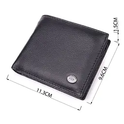 Стильний чоловічий гаманець із натуральної шкіри ST Leather 22457 чорний - мініатюра 3