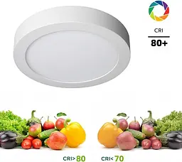 Стельовий світильник LEDUNI Downlight LED Круглий 12W 1200LM Теплий Білий 3000K IP20 Алюміній 161*28Hmm 2 шт. - мініатюра 3