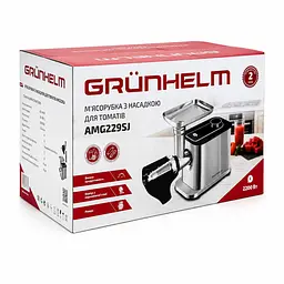 М'ясорубка електрична Grunhelm AMG229SJ NEW сіра (153761) - мініатюра 6