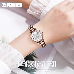 Жіночий класичний годинник Skmei 1533 Золотистий - мініатюра 8