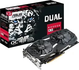 Відеокарта ASUS AMD Radeon RX 580 4Gb Dual OC (DUAL-RX580-O4G) (GDDR5, 256 bit, PCI-E 3.0 x16) Б/в - мініатюра 4