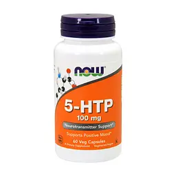 Амінокислота Now Foods 5-HTP (гідроксітріптофан), 100мг, 60 вегетаріанських капсул (NOW-00105)