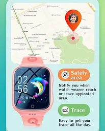 Розумний дитячий годинник-телефон Lemfo K11H з GPS трекером, SIM-картою, Wi-Fi, HD камерою, прослуховуванням та акумулятором 1000 мАг Рожевий - мініатюра 7