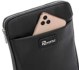 Чоловіча сумка сумка з еко шкіри PU Reverse F581 Чорна - мініатюра 8