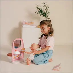 Ігровий набір Smoby Toys Бебі Ньорс ванна кімната з аксесуарами терракотова пудра (7600220500) - мініатюра 5