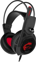 Навушники ігрові MSI DS502 Gaming Headset Black/Red з мікрофоном - мініатюра 2