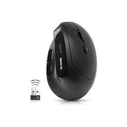 Мишка REAL-EL RM-490W Wireless/Bluetooth Black (EL123200058) - мініатюра 1