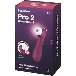 Вакуумний стимулятор Satisfyer Pro 2 Generation 3 with Liquid Air Wine Red (SO7772) [95326] - мініатюра 13