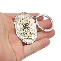 Брелок Обитель зла Resident Evil Raccoon Police Badge Logo RE 30.24 - мініатюра 3