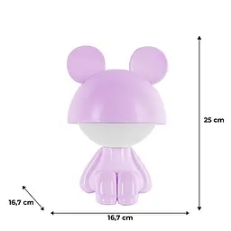 Світильник-нічник Kite LED з акумулятором Cute Mouse фіолетовий (K25-316-2-5) - мініатюра 5