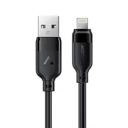 Кабель ACEFAST C16-06, USB to iP, 2.4A, 2m, TPE, TPU connectors, Чорний