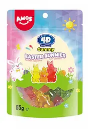 Желейні цукерки Amos 4D Gummy Easter Bunnies 65г