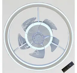 Стельова LED-люстра-вентилятор Artlight WG5114AWH, біла, 55 Вт, від 10-18 м² - мініатюра 4