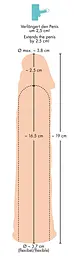 Насадка на пеніс You2Toys Orion Silicone Extension 19 см тілесний - мініатюра 7