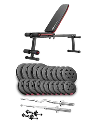 Набір Hop-Sport Premium 105кг з лавою HS-1010 Pro, штангами та гантелями - мініатюра 2