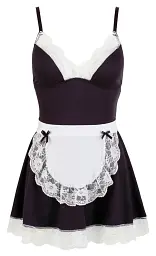 Костюм покоївки Cottelli Collection Costumes S чорний - мініатюра 4