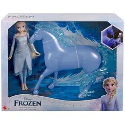 Лялька Disney Frozen Принцеса Ельза та її крижаний кінь Нокк з м/ф Крижане серце (HLW58) - мініатюра 2
