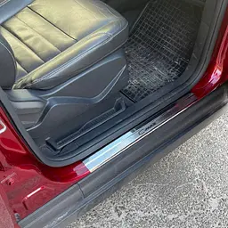 Накладки на пороги для Ford C-Max 2010- Нержавіюча сталь із загином та Логотипом 4 шт (Premium P-FO02) - мініатюра 3