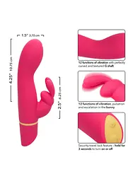 Вібратор кролик CalExtoics Love Bunny, 19 см (рожевий) - мініатюра 3