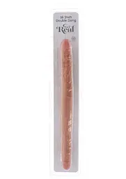 Двосторонній фалоімітатор Get Real Double Dong 16 inch 40 см тілесний - мініатюра 3