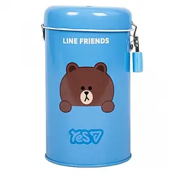 Скарбничка Yes Line Friends металева блакитна (708941)