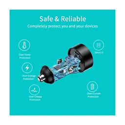 Зарядное устройство для Choetech car 2хUSB-C 40W PD black (С0054-BK) - миниатюра 7