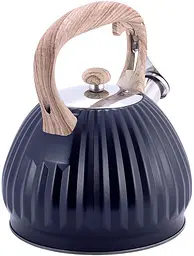 Чайник Whistling Kettle Black із нержавіючої сталі зі свистком Kamille Ø19х24.5 см kuh0006801 - мініатюра 4