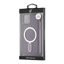 Чохол Jinduka Leather Ringo iPhone 12 Pro Purple - мініатюра 2