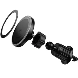 Автотримач з БЗП Borofone BH224 Flash 15W (air outlet) Black - мініатюра 4