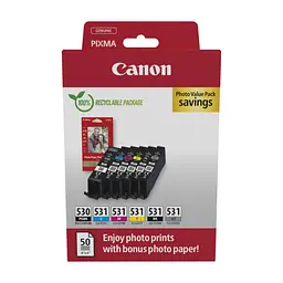 Картридж Canon PGI-530/CLI-531 Multipack BK,C,M,Y,GY (6117C004)