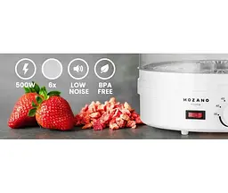 Сушка для овочів та фруктів Mozano Food Dehydrator white - мініатюра 9