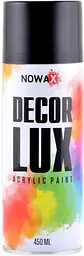 Акрилова спрей-фарба Nowax DecorLux 450 мл Чорний глянець (GLOSS BLACK/RAL9005) (NX48010)