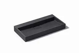 Умивальник VBI Este підвісний без отвору під змішувач 90x46 см black VBI-019920 - мініатюра 3