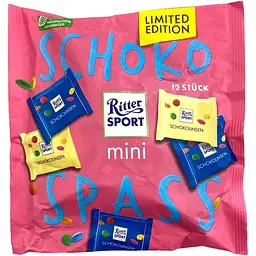 Шоколад асорті Ritter Sport mini mix spass 12*16,67 200г.