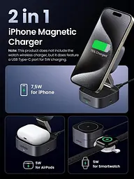 Бездротова зарядна підставка стенд Ugreen W526 MagSafe Qi 20 Вт (UGR-35278) - мініатюра 7