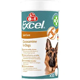 Вітаміни для цуценят та дорослих собак 8in1 Excel Glucosamine для суглобів Глюкозамін 55 шт (661827)