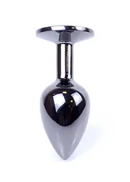 Анальна пробка Jewellery Dark Silver Light Blue - мініатюра 7