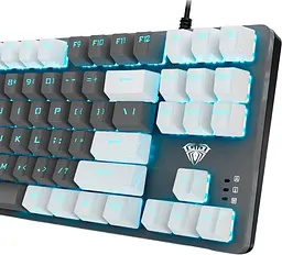Клавіатура Aula F3287 Keycap KRGD Blue Switch UA White/Grey (6948391240688) [90997] - мініатюра 3