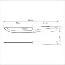Кухонний ніж Tramontina Plenus Meat, 152 мм, Light Grey (23423/136) - мініатюра 5