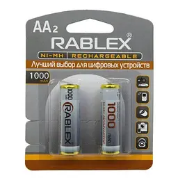 Акумуляторна батарейка Rablex HR6 AA NI-MH 1000mAh 2 шт