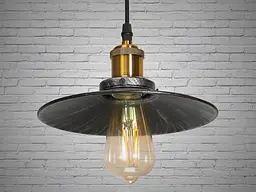Підвісний світильник E27 Diasha 6856-210-BK-SV Loft, висота 99 см, діаметр 21 см, стильний дизайн для інтер'єру - мініатюра 4