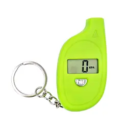 Манометр (тестер тиску шин) цифровий LCD дисплей салатовий (G0001640) - мініатюра 6