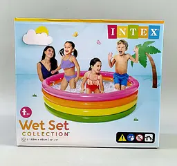 Басейн Intex 56441 NP "Райдуга" (6) 4 кільця, розміром 168-45 см, об'єм: 780 л у разі наповнення 80%, від 3 років