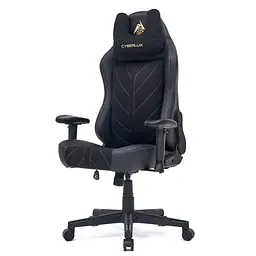 Геймерське крісло Mealux Cyberlux Helios Black (GM-204 B) - мініатюра 2