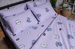 Комплект постільної білизни Moon&Star Бязь Gold Люкс Hello Kitty сімейний 143х210х2 наволочки 2х70х70 - мініатюра 3