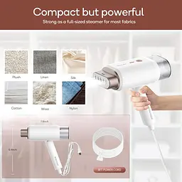 Newbealer Steamer для одягу, ручний пароплав з горизонтальним та вертикальним пропарюванням, 2 рівні пари 20s нагріву - мініатюра 4