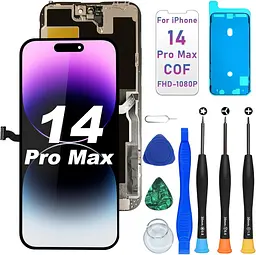 Дисплей для iPhone 14 Pro Max 6.7", Full HD, True Tone, модуль LCD з тачем і інструментами